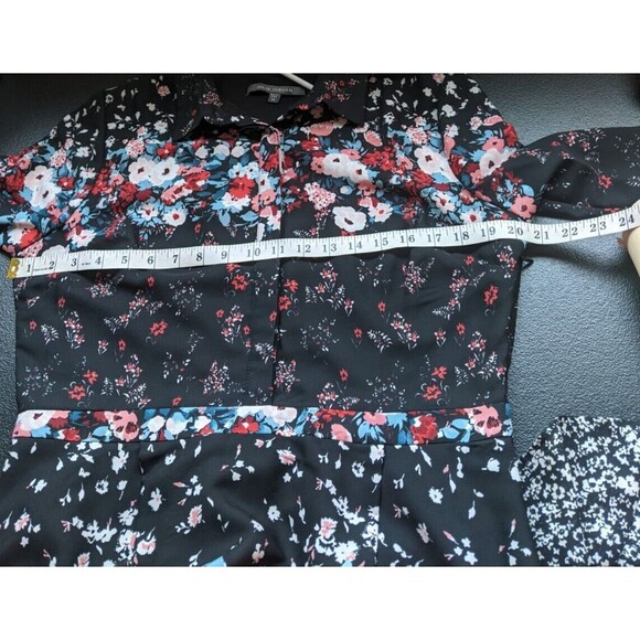 Julia Jordan Shirt Dress Long Sleeve Collared Shark Bite Button Front Floral 14 - Picture 4 of 11
